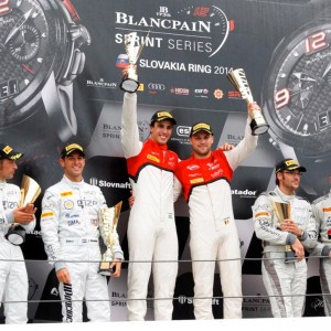 One win and one podium finish for the Belgian Audi Club Team WRT in eventful Slovakiaring weekend