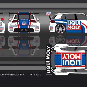 VW GOLF CARS FOR LIQUI MOLY TEAM ENGSTLER 