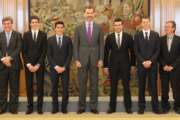 Il Re Felipe VI di Spagna riceve i tre Campioni del Mondo