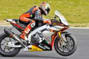 Max Biaggi completa la tre giorni di test Aprilia a Vallelunga