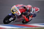Il 19enne di Cattolica chiude al comando la prima sessione di prove libere della classe Moto3™ in Argentina.
