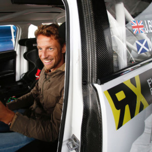 F1 STARS BUTTON AND COULTHARD TEST WORLD RX SUPERCARS