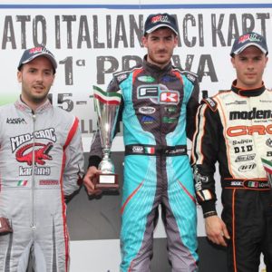 I VINCITORI DI GARA-1 DELLA PRIMA PROVA DEL CAMPIONATO ITALIANO ACI KARTING