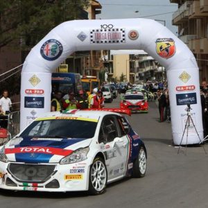 PAOLO ANDREUCCI ED ANNA ANDREUSSI, PEUGEOT 208 T16 R5, VINCONO LA 100TH TARGA FLORIO