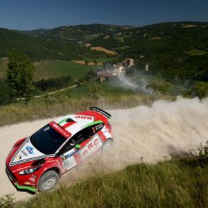 GIANDOMENICO BASSO E LORENZO GRANAI, FORD FIESTA R5 AL COMANDO DELLA PRIMA TAPPA DEL 44 SAN MARINO RALLY