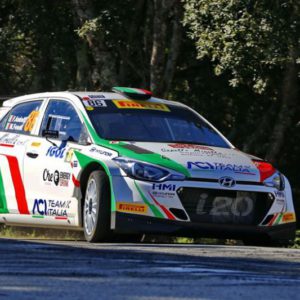 Fabio Andolfi con la Hyundai i20 R5 al Rallye International Du Valais