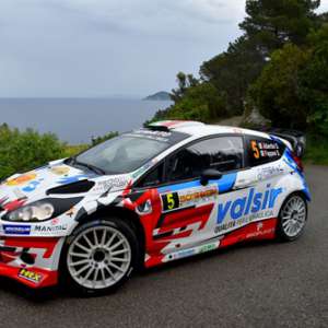 Stefano Albertini e Danilo Fappani, Ford Fiesta WRC, si aggiudicano il 50°Rallye Elba