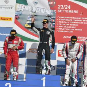LORENZO VEGLIA SUL PODIO DI VALLELUNGA