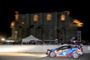 Stefano Albertini e Danilo Fappani su Ford Fiesta Wrc chiudono al comando la prima giornata del 51° Rally del Salento