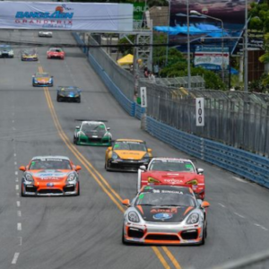 16/07/2018 AAS Motorsport and JWD Unixx Racing Team score Porsche Cayman GT4 Trophy Thailand victories at Bangsaen Street Circuit