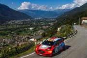 MARCO GIANESINI AI PIEDI DEL PODIO AL RALLY COPPA VALTELLINA