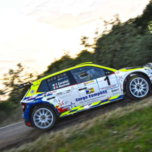Tobia Cavallini con la Skoda Fabia R5 al "Città di Pistoia"