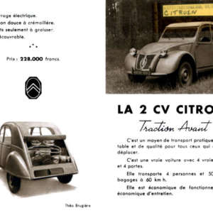 IL PRIMO DEPLIANT PUBBLICITARIO DELLA 2CV