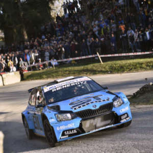 RUDY MICHELINI SUL PODIO "TRICOLORE ASFALTO"  DEL RALLY DEL CIOCCO