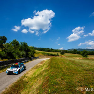 Alessandro Re in testa al Rally del Casentino dopo la prova spettacolo "Bibbiena"