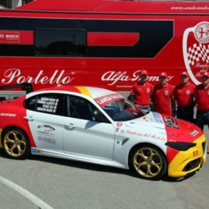 Alfa Romeo Giulia Quadrifoglio al debutto in pista