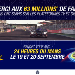 Audiences records pour les 24 Heures du Mans Virtuelles en TV et sur le digital