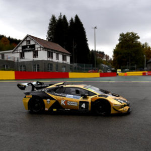 Fascicolo sul podio a Spa nel Lamborghini Super Trofeo Europa