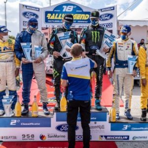 FORMAUX-JAMOUL (FORD FIESTA WRC) TRA LE WRC, BLOCK-GELSOMINO (FORD ESCORT COSWORTH) TRA LE MYTH