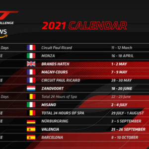 Circuit Ricardo Tormo Valencia completes 2021 GT World Challenge Europe Powered by AWS calendar