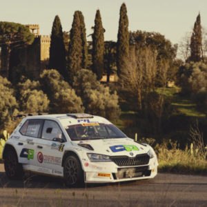 Il 6° Rally Colline Metallifere e Valdicornia  a Pinzano-Zegna (Skoda Fabia R5)
