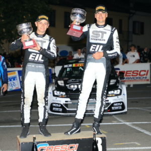 RUDY MICHELINI SUL PODIO ASSOLUTO  DEL RALLY INTERNAZIONALE CASENTINO
