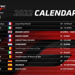 European and American series among first set of 2022 calendars confirmed by SRO Motorsports Group