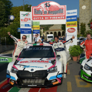 MM MOTORSPORT VINCE IL RALLY DI REGGELLO  CON CARLO ALBERTO SENIGAGLIESI E LA SKODA FABIA R5 EVO