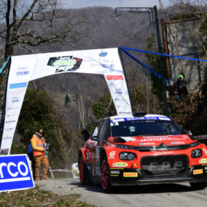 Dominio di Crugnola-Ometto, Citroen C3 Rally2,  nell'apertura del Campionato Italiano Assoluto Rally Sparco 2022