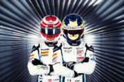 Giorgio Roda con Klaus Bachler e la Porsche 911 di Dinamic Motorsport al via del GT World Challenge Europe Sprint Cup a Brands Hatch
