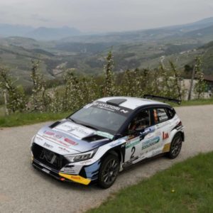 A Manuel Sossella (Hyundai I20 N Rally2)   la vittoria del 1° Dolomiti Brenta Rally