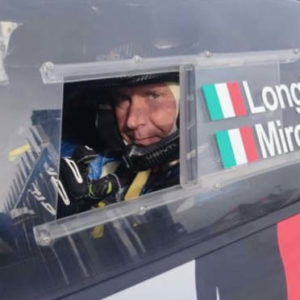 Piero Longhi al centro dello spettacolo a Monza su Renault Alpine RGT