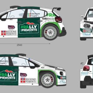 IL RALLY REGIONE PIEMONTE CORRE . . . NEI RALLIES: UNA CITROEN C3 RALLY2 “PROMOZIONALE” PER SIMONE BERTOLOTTI NELL’EURORALLY
