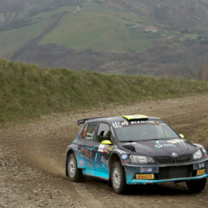 Angelo Pucci Grossi al "via" del Rally Adriatico,  secondo appuntamento del Campionato Italiano Rally Terra