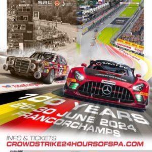 History and legends unite for CrowdStrike 24 Hours of Spa centenary poster