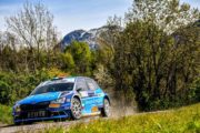 Flavio Brega al "via" del Rally del Sebino su Skoda Fabia RS