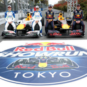 ALL FOUR RED BULL DRIVERS HIT THE STREETS OF TOKYO IN A SHOWRUN WORLD FIRST